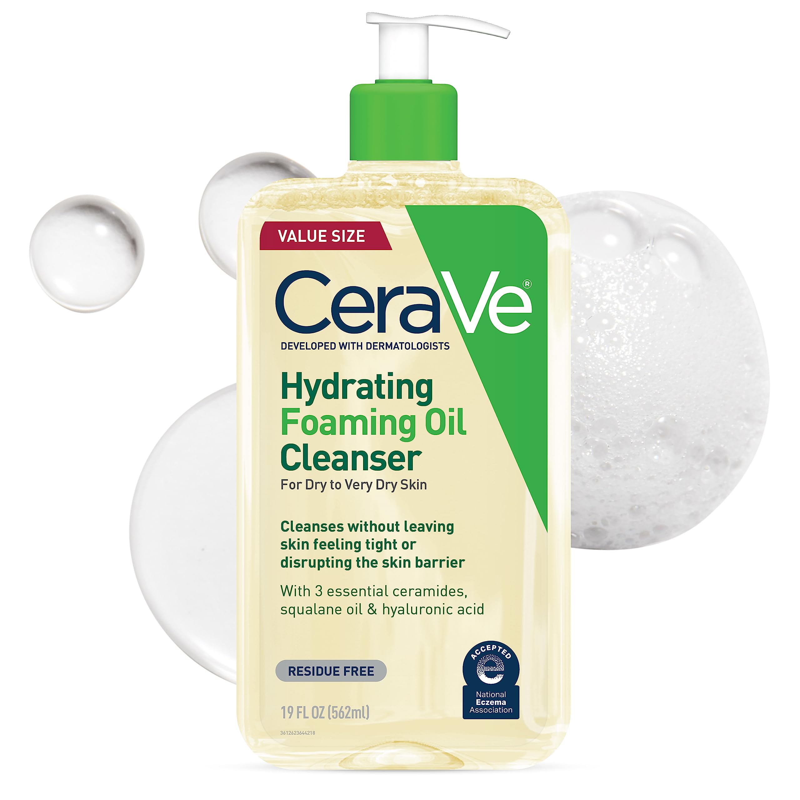 cerave hydrating foaming oil cleanser 562ml